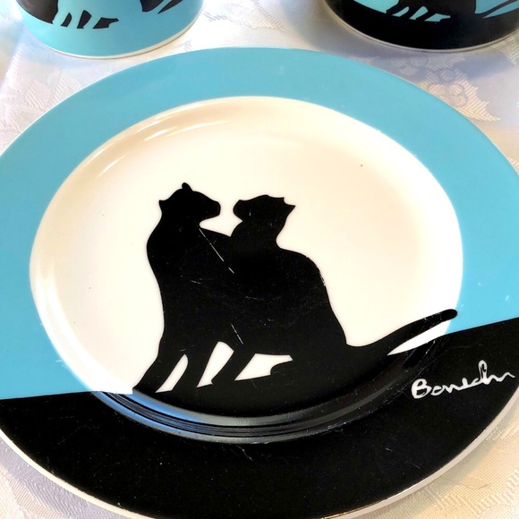 Stokes Aqua Cool Cat Tableware Set - Picture 2 of 6